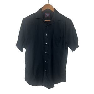 Untuckit 100% Linen Shirt Short Sleeve Cameron Black Men’s Sz Small